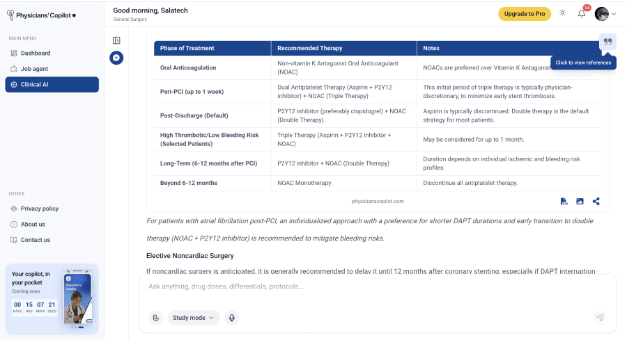 Physicians' Copilot web application